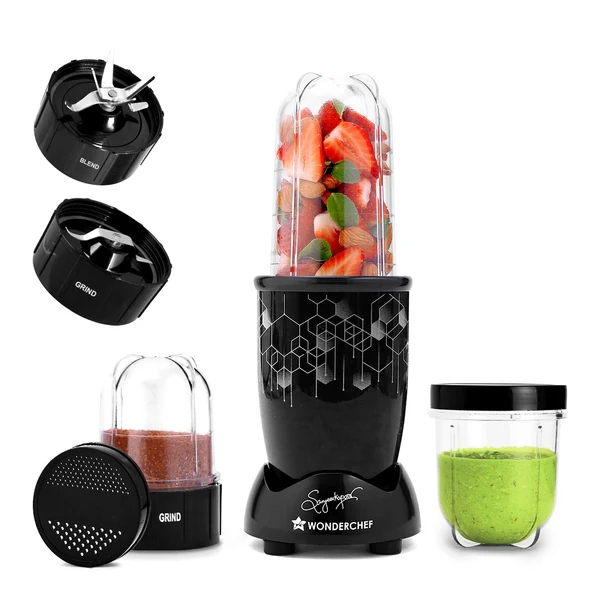 Nutri-blend Photon 500W Mixer Grinder, 22000 RPM Motor, Smoothie Maker, Masala Grinder, Chutney Blender, 3 Unbreakable Jars